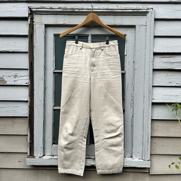 Diamond Leah | Designer | Natural Rigid Pant in dye free canvas | S - Picture 8 of 12